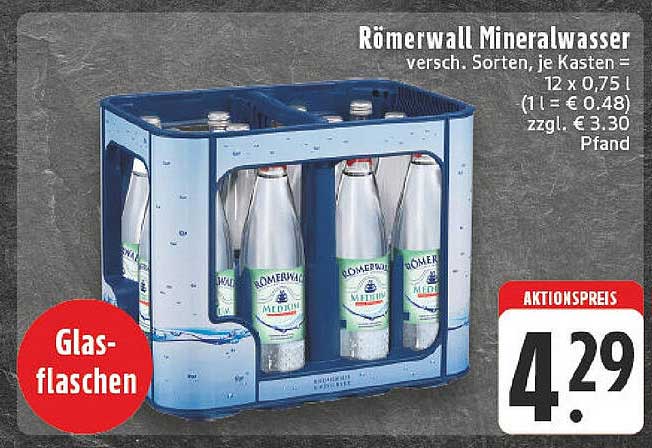 Römerwall Mineralwasser 12 x 0,75 l Kasten