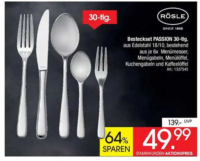 RÖSLE Besteckset PASSION 30-tlg.