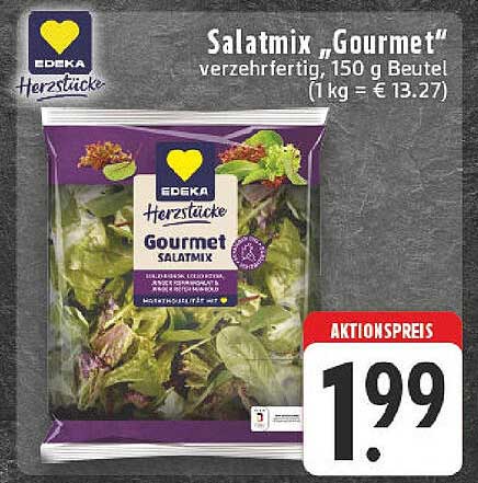 Salatmix „Gourmet“ verzehrfertig, 150 g Beutel