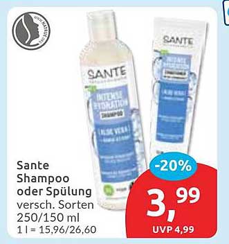Sante Shampoo oder Spülung - verschiedene Sorten