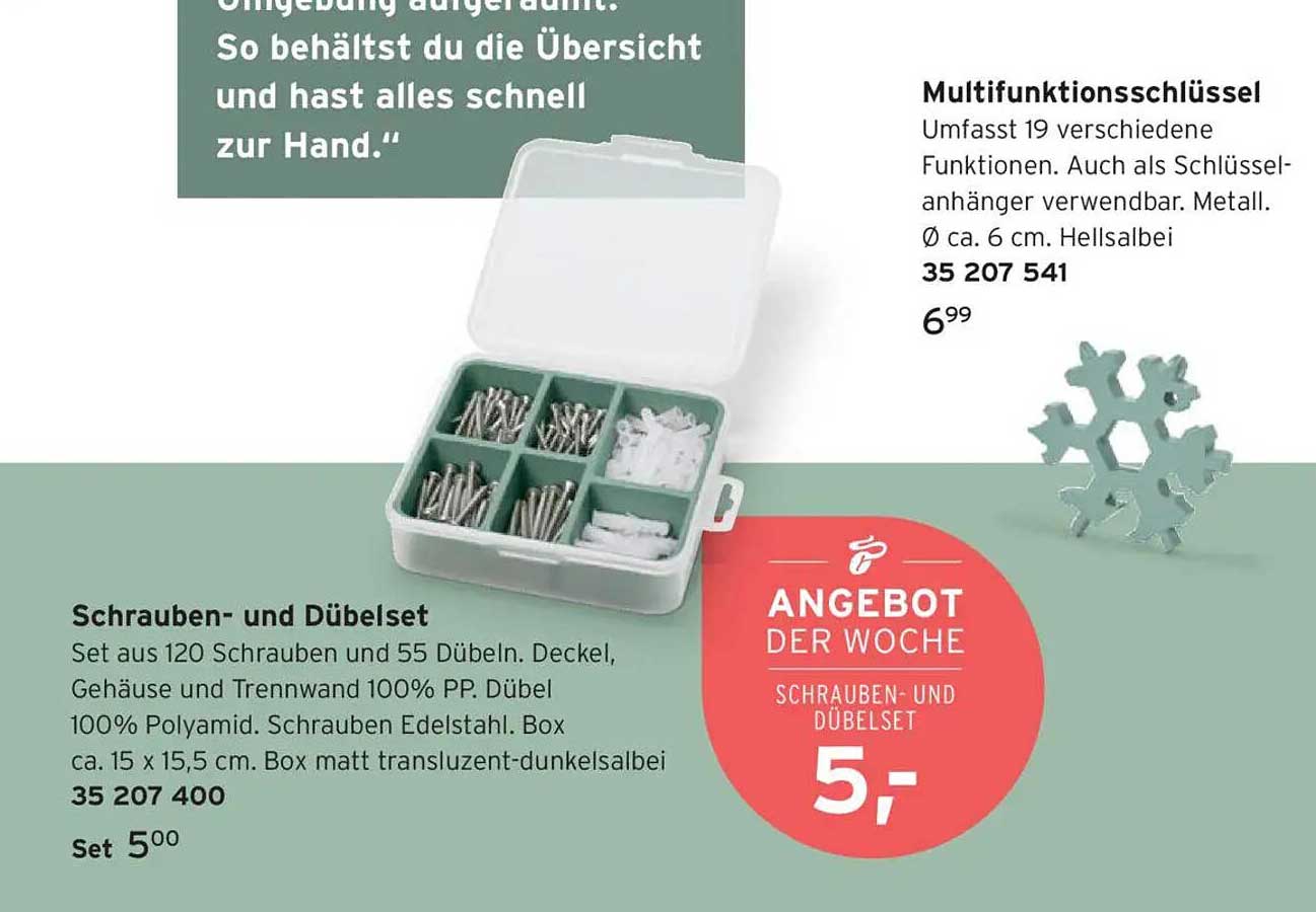 Schrauben- und Dübelset
