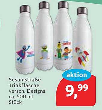 Sesamstraße Trinkflasche - verschiedene Designs, ca. 500 ml