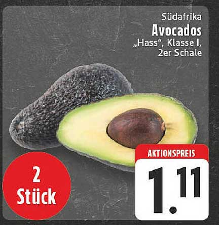 Südafrika Avocados "Hass", Klasse I, 2er Schale