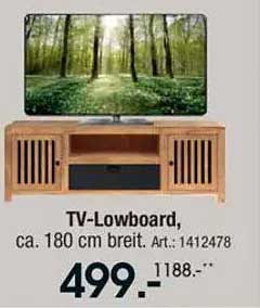 TV-Lowboard, ca. 180 cm breit. Art.: 1412478