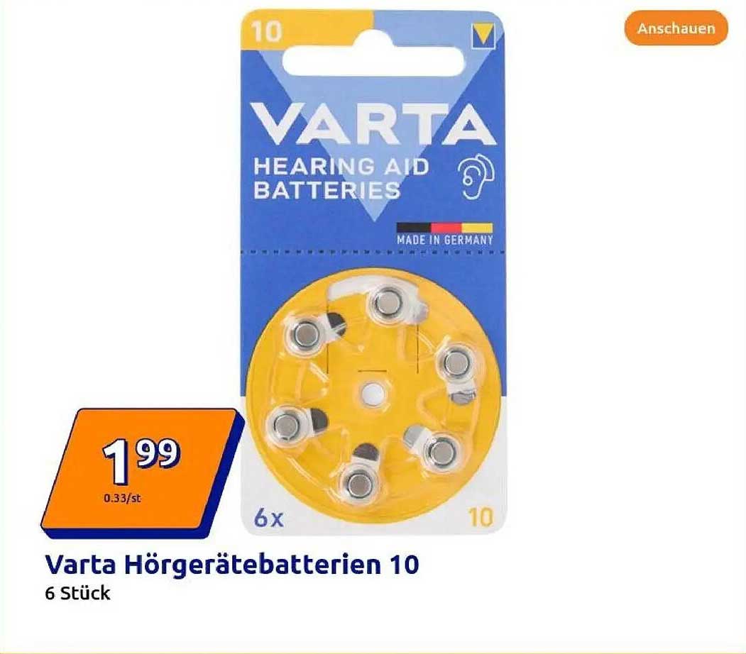Varta Hörgerätebatterien 10 – 6 Stück