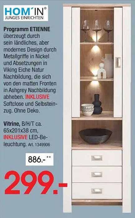 Vitrine Programm ETIENNE – Hochwertige Aufbewahrungslösung für Ihr Zuhause