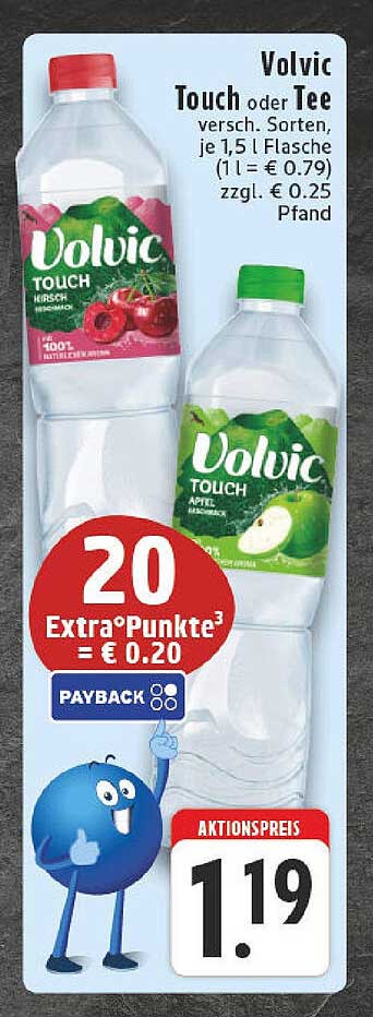 Volvic Touch oder Tee – 1,5 L Flasche