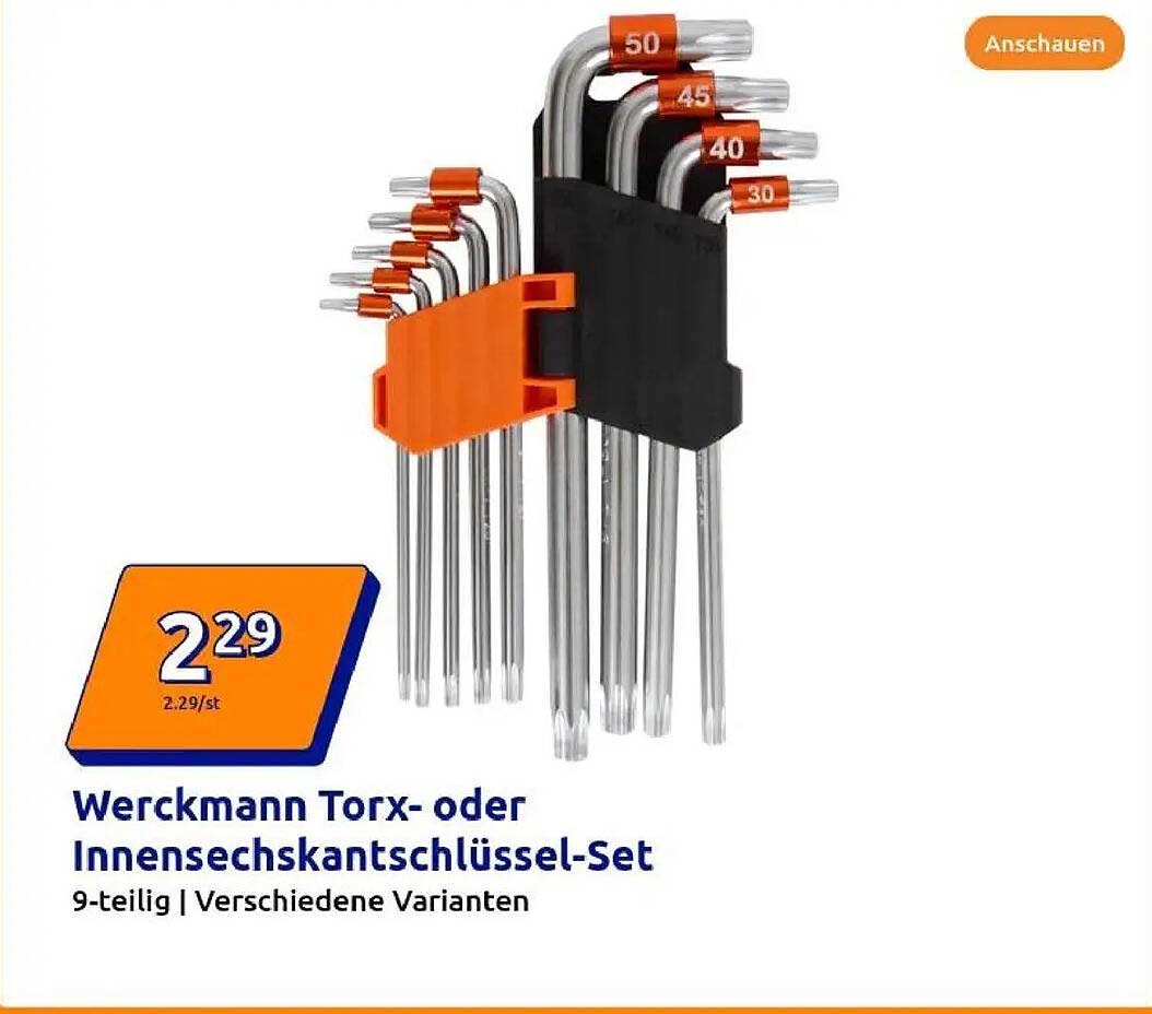 Werckmann Torx- oder Innensechskantschlüssel-Set 9-teilig