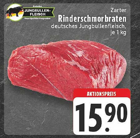 Zarter Rinderschmorbraten deutsches Jungbullenfleisch, je 1 kg