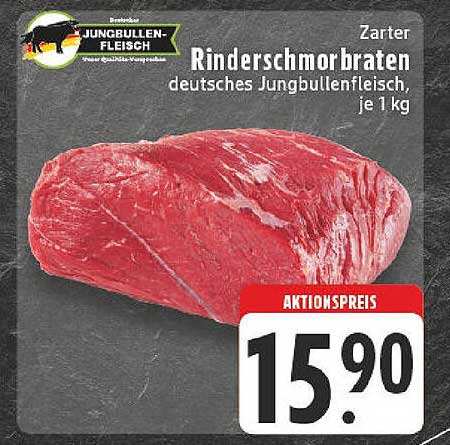 Zarter Rinderschmorbraten - deutsches Jungbullenfleisch, je 1 kg