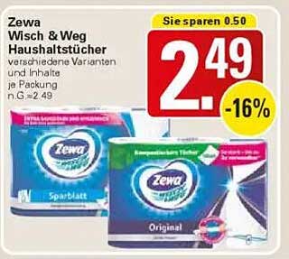 Zewa Wisch & Weg Haushaltstücher - verschiedene Varianten und Inhalte