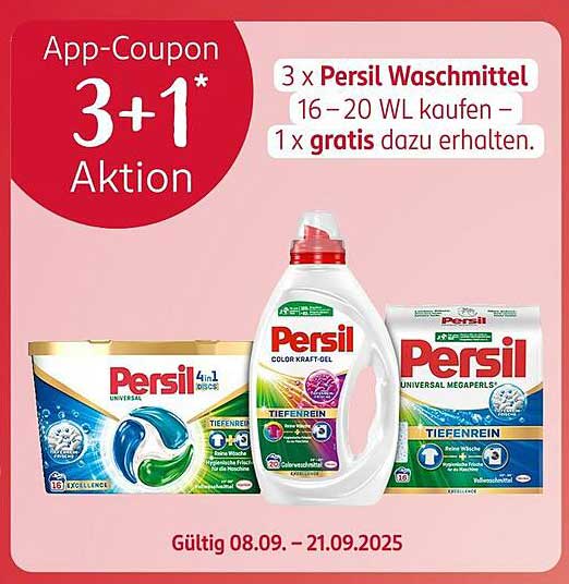 3 x Persil Waschmittel 16–20 WL kaufen – 1 x gratis dazu erhalten