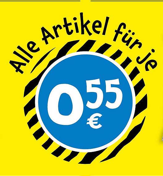 Alle Artikel für je 0,55 €