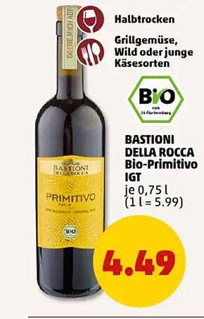 BASTIONI DELLA ROCCA Bio-Primitivo IGT 0,75l