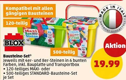 Bausteine-Set - 120-teilig oder 500-teilig