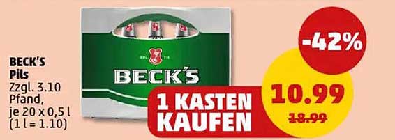 BECK'S Pils – Kasten (10 x 0,5 L)