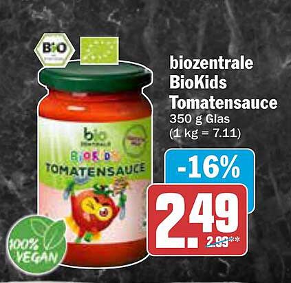 biozentrale BioKids Tomatensauce 350 g