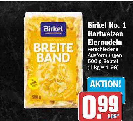 Birkel No. 1 Hartweizen Eiernudeln 500 g Beutel