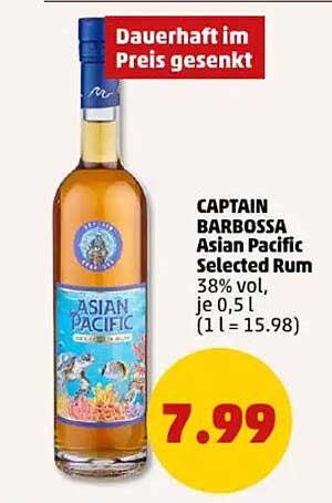 CAPTAIN BARBOSSA Asian Pacific Selected Rum 0,5 l
