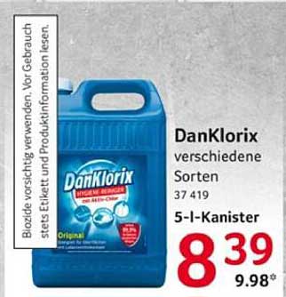 DanKlorix 5-l-Kanister - Hygienereiniger in verschiedenen Sorten