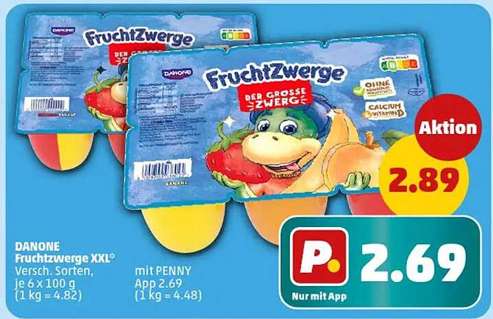 DANONE FruchtZwerge XXL® - Verschiedene Sorten, je 6 x 100 g