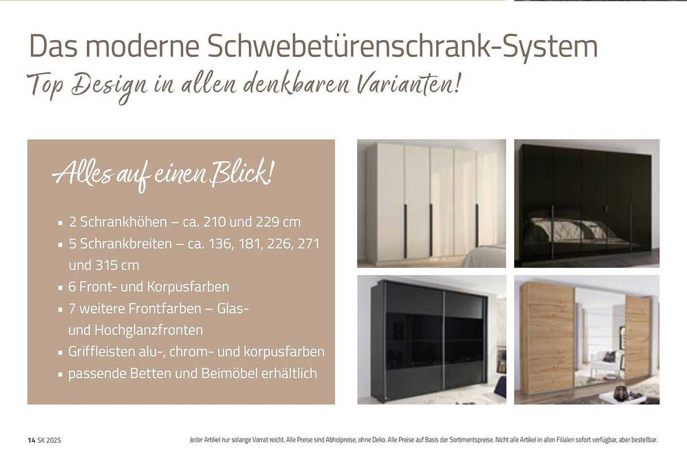 Das moderne Schwebetürenschrank-System - Top Design in allen denkbaren Varianten!