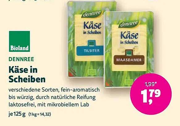 DENNREE Käse in Scheiben