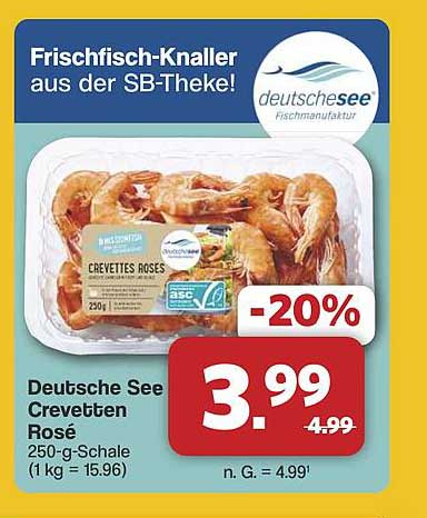Deutsche See Crevetten Rosé 250-g-Schale