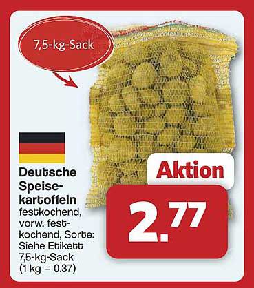 Deutsche Speisekartoffeln 7,5-kg-Sack