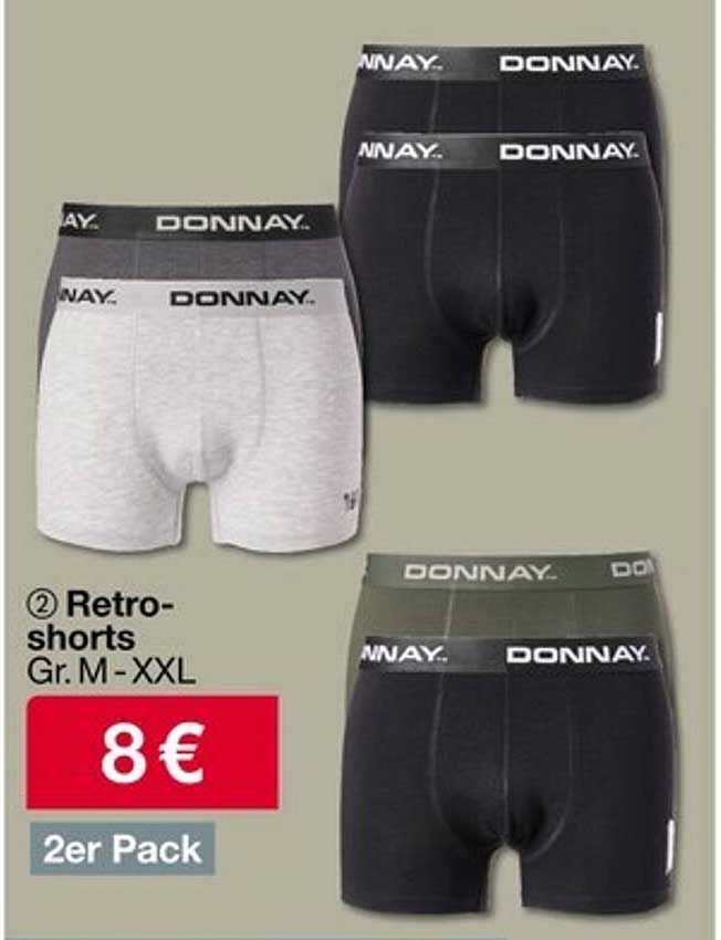 Donnay Retro-Shorts im 2er Pack - Größe M-XXL