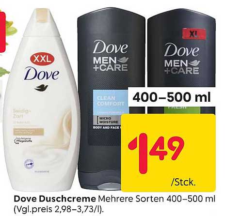Dove Duschcreme Mehrere Sorten 400–500 ml