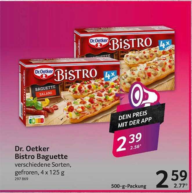 Dr. Oetker Bistro Baguette - verschiedene Sorten, gefroren, 4 x 125 g