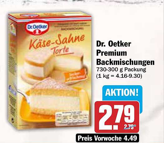 Dr. Oetker Premium Backmischungen Käse-Sahne Torte