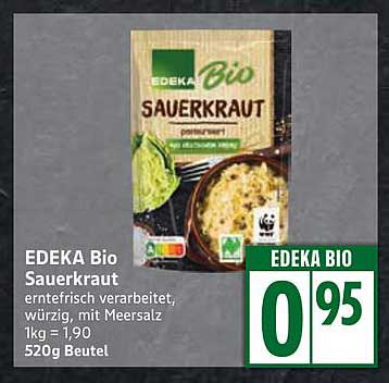 EDEKA Bio Sauerkraut 520g Beutel