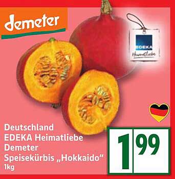 EDEKA Heimatliebe Demeter Speisekürbis „Hokkaido“ 1kg