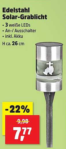 Edelstahl Solar-Grabl Licht