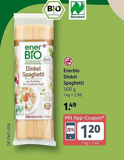 Enerbio Dinkel Spaghetti 500 g