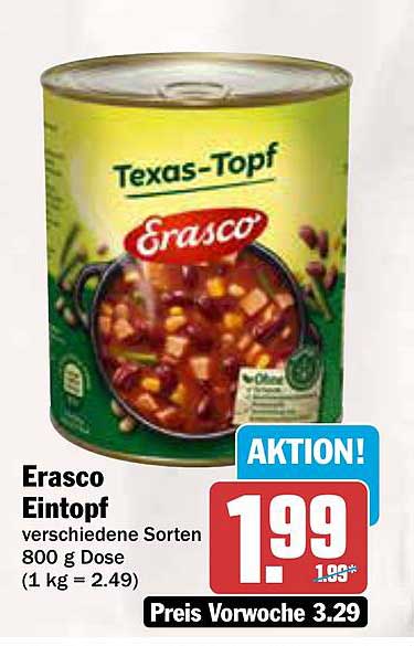 Erasco Eintopf verschiedene Sorten 800 g Dose