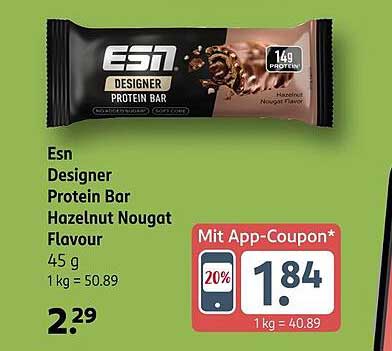 Esn Designer Protein Bar Hazelnut Nougat Flavour 45 g