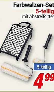 Farbwalzen-Set 5-teilig mit Abstreifgitter