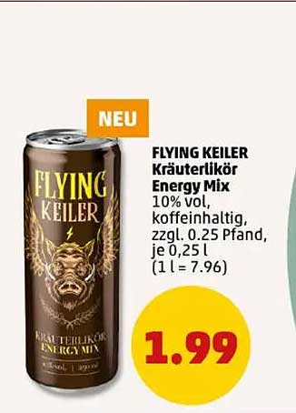 FLYING KEILER Kräuterlikör Energy Mix