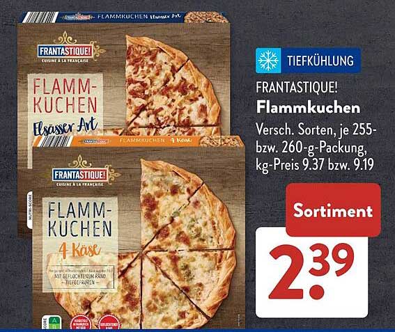 FRANTASTIQUE! Flammkuchen in verschiedenen Sorten
