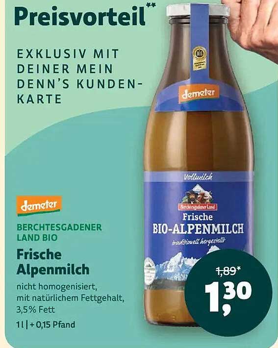Frische BIO-Alpenmilch