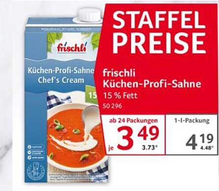 frischli Küchen-Profi-Sahne Chef's Cream 15 % Fett