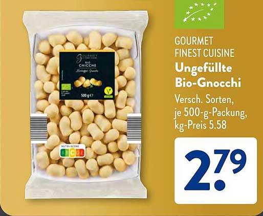 GOURMET FINEST CUISINE Ungefüllte Bio-Gnocchi 500 g