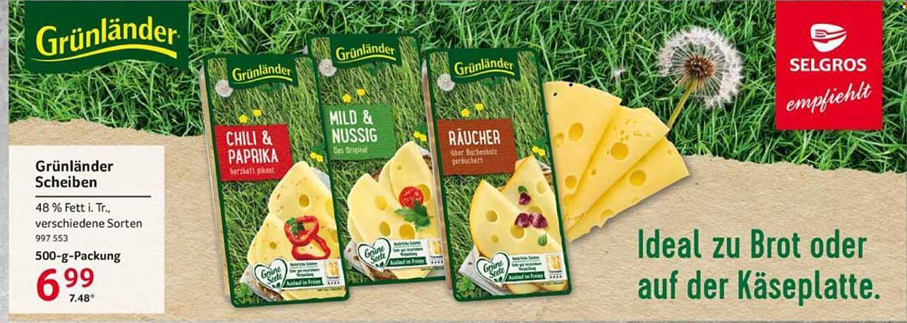 Grünländer Scheiben – Chili & Paprika, Mild & Nussig, Räucher