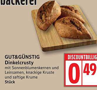 GUT&GÜNSTIG Dinkelcrusty mit Sonnenblumenkerne und Leinsamen