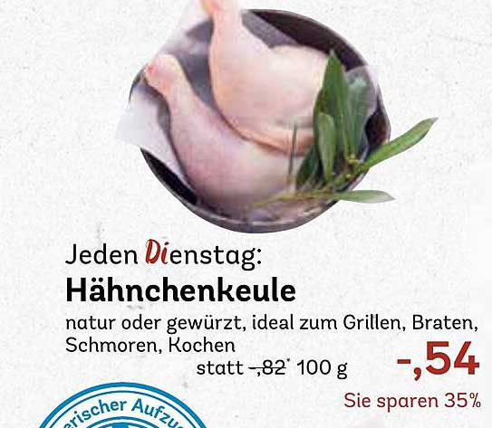 Hähnchenkeule natur oder gewürzt, ideal zum Grillen, Braten, Schmoren, Kochen