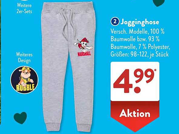 Jogginghose für Kinder - Verschiedene Modelle mit Paw Patrol Design