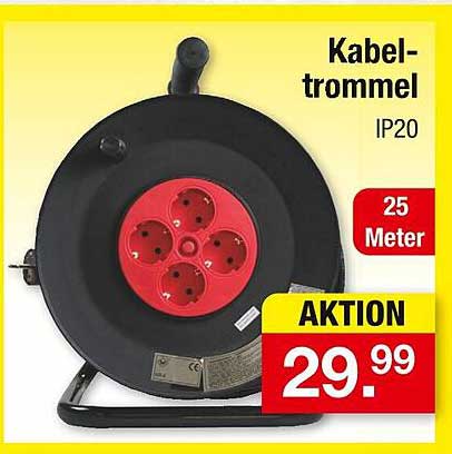 Kabeltrommel IP20 mit 25 Metern Länge